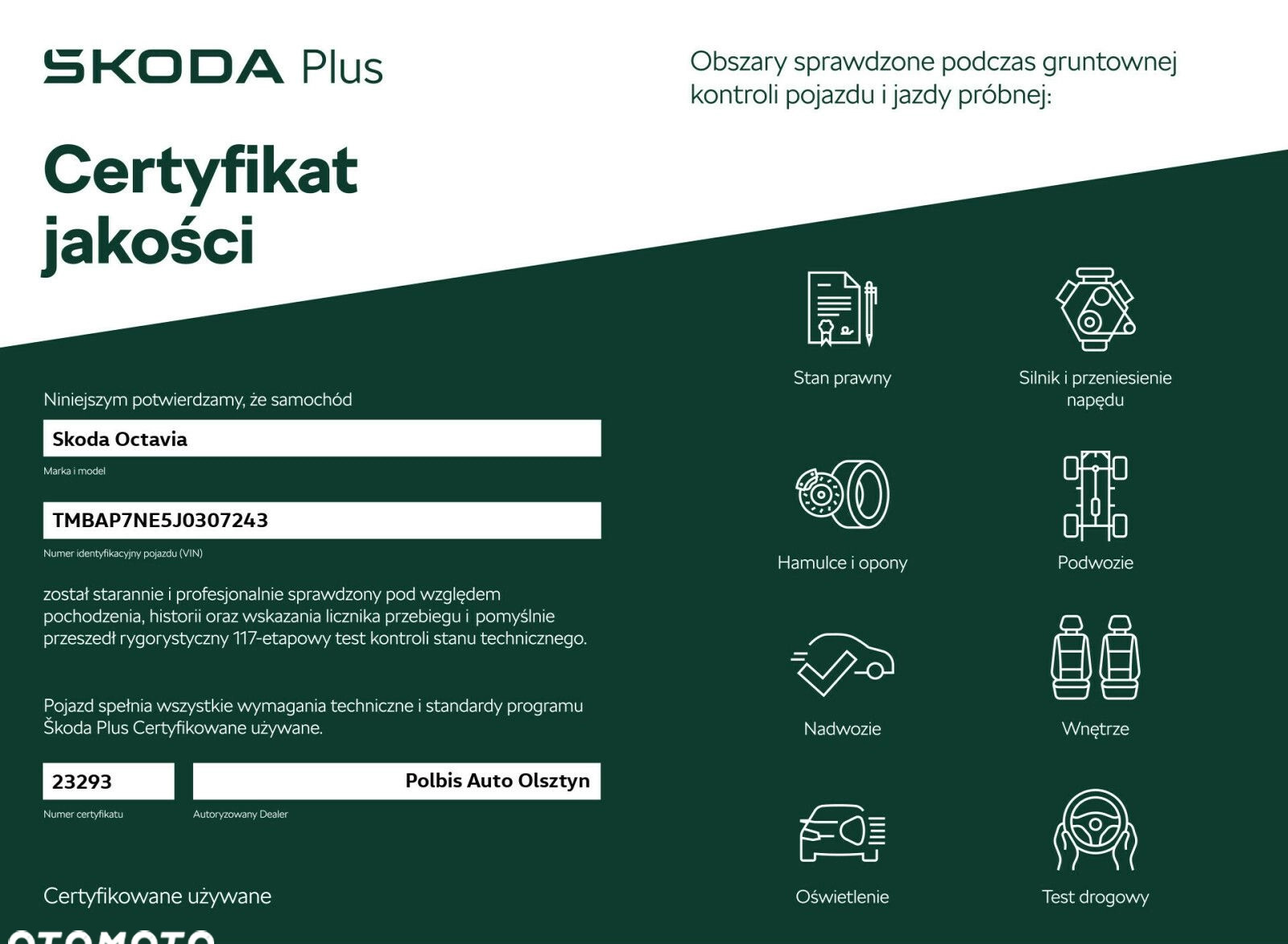 Skoda Octavia cena 44900 przebieg: 168274, rok produkcji 2018 z Olsztyn małe 254